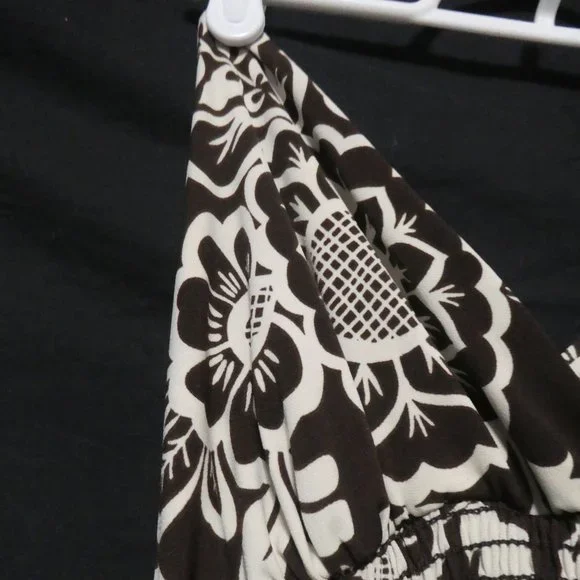 JESSICA | small | Made In Canada | Brown Floral Dress | Tie Back | NWOT - Picture 3 of 11